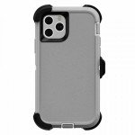 Premium Armor Heavy Duty Case with Clip for iPhone 14 Pro Max 6.7 (Gray/White)